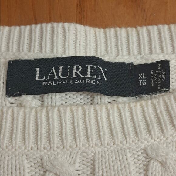 Lauren Ralph lauren long sleeve knitted sweater size X; - Picture 3 of 5